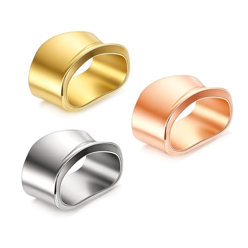 Ajcotahm 3 PCS Scarf Buckle Oblate Silk Scarf Ring Brooch