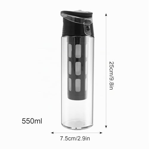 Miniatura 5 de Cafetera Helada, Botella Portátil De 550 Ml, Cafetera De Té Con Filtro De Malla Reutilizable, Infusor De Café Helado Y Té, Botella De Viaje Prueba De Fugas, Tarro De Infusión Fría Para Té Helado Y
