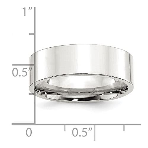 Wedding Band Ring Band 925 White Sterling Silver Comfort Flat3