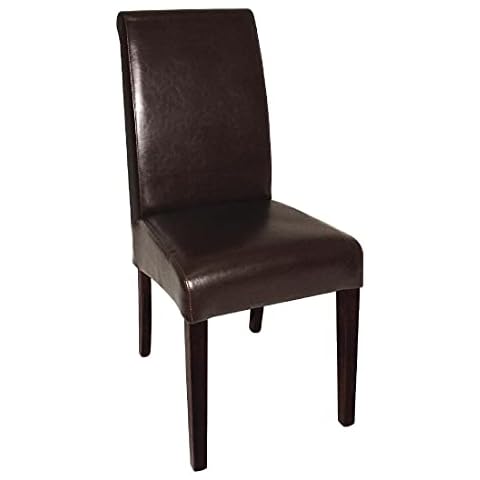 Bolero Esszimmerstühle mit runder Rückenlehne Kunstleder dunkelbraun Cover