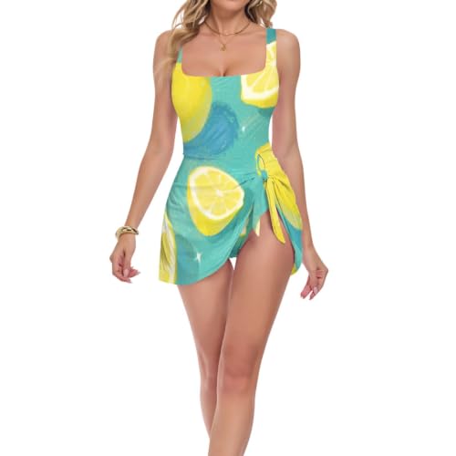 Maillot de bain gainant femme une pièce jaune citron maillot sculptant plage