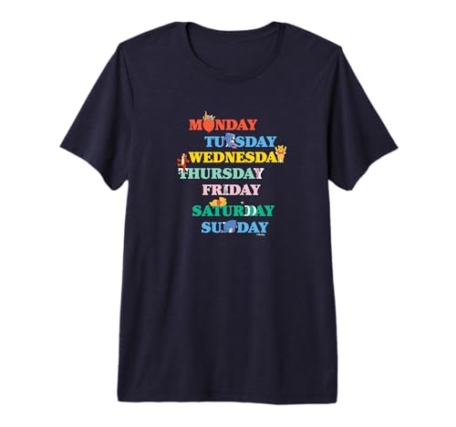 T-shirt Winnie the Pooh Days of the Week Premium confectionné en coton haut de gamme