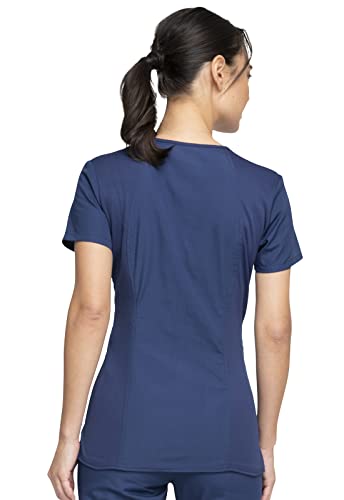 Cherokee Women's V-Neck Scrub Top - Modern Classic Shirt with 3 Pockets, Instrument Loop & Fade Resistant Fabric - WW645