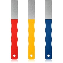 3pcs Diamond File Set Mini Diamond Hone Kit Diamonds Knife Sharpeners 3Grits #220,400,600 Flat Hand File Knife Set for Outdoor Color Files Knifes Sharpener