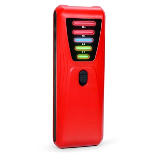 Medidor de Gauss portátil práctico con 5 LED rojo miniatura 1