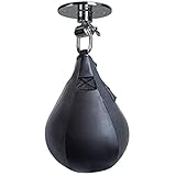 pistro Saco de boxeo de poliuretano para artes marciales mixtas, color negro