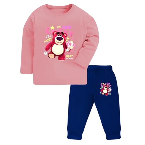 Image of TS LAVI TAVI Trendy Printed Unisex Cotton T-Shirt & Pyjama Set | Full Sleeve Top & Track Pant | Boys & Girls | Pack of 3 | Newborn & Kids