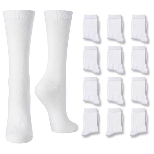 Image of Tipi Toe Women's Fun Patterned Dress Socks, 12-Pack Lightweight Colorful Crew Socks, Casual Novelty Assorted Designs
