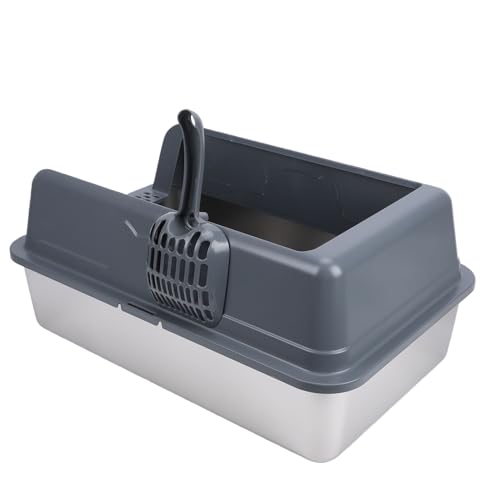 Arenero para gato grande acero inoxidable 58x37x25cm miniatura 1