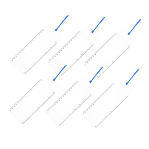 CORHAD 6Pcs Portable Bookmark Magnifier with Lens and Integrated Ruler for Reading Travel and Detailed Viewing Lightweight Page Magnifier for Books Magazines and Newspapers