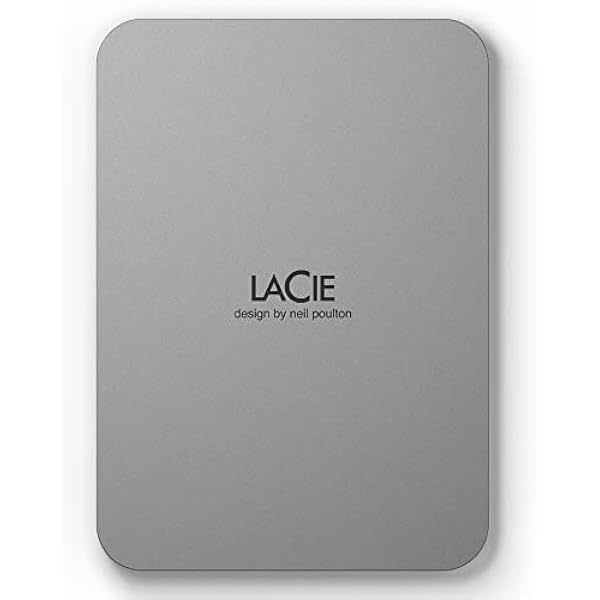 LaCie Mobile Drive 2TB, Zewnętrzny dysk twardy przenośny, PC Mac iPad & iPhone, Adobe All Apps, Data Rescue Service (STLP2000400)