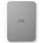 LaCie 1TB Mobile Drive External Portable Hard Drive with USB-C Cable, Moon Silver