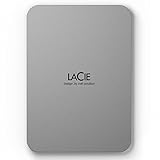 LaCie Mobile Drive Moon 5TB, Tragbare Externe Festplatte, 2.5 Zoll, Mac & PC, silber, inkl. Data Rescue Service (STLP5000400)