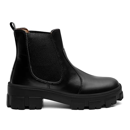 Bota Coturno Casual Feminina Elástico Lateral com Sola Alta Tratorada