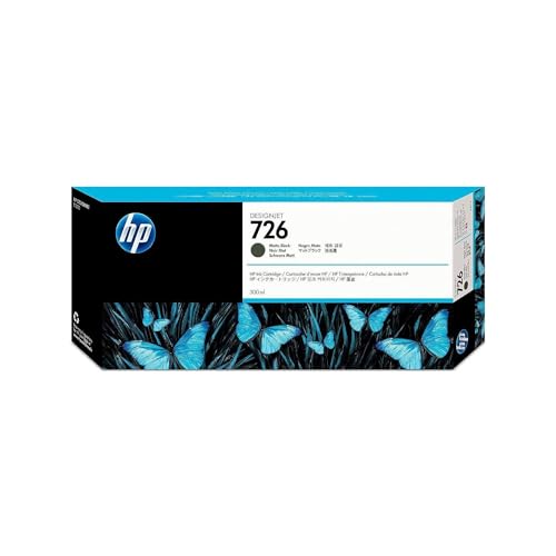 Hp 726 Ch575A, Cartuccia Originale Hp Da 500 Pagine, Compatibile Con Stampanti Hp Designjet, Nero Opaco