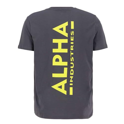 Alpha Industries Backprint T T-Shirt für Herren Vintage Grey – Ansicht 2