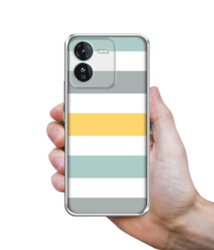 Image of Casotec Line Texture Printed Silicon Soft TPU Back Case Cover for iQOO Z9 5G