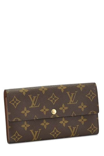 Pre-Loved Monogram Canvas Porte Monnaie Credit, Brown2