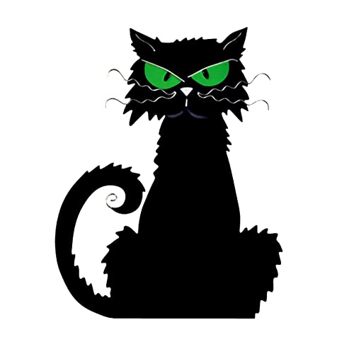 TOPDR Katzen-Metall-Wandkunst, Metall-Wandskulptur, Katzen-Wanddekoration, Katzen-Wohndekoration, Für Wohnzimmer Garten Café Zuhause,C Cover