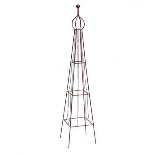 RNXRZANK Enrejado Jardín Metal para Plantas Trepadoras, Soporte Jardín con Estaca, Grande (160cm)