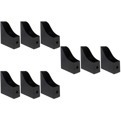 12 ファイル収納ボックス オフィスマネージャー ファイルラック デスク マガジンラック フリップチャート マネージャー オフィス フリップチャートラック マガジンラック Pp (黒x3個,27X24CMx3pcs)