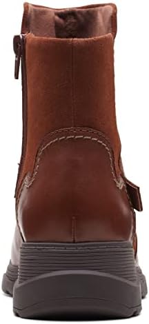 Clarks Women's Aveleigh Boot Fashion, Dark Tan Leather, 8.5 | Image 5
