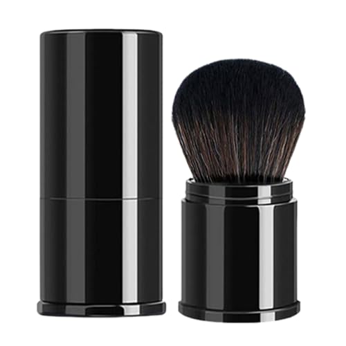 Brocha Para Polvos - Brocha Retráctil Para Base De Maquillaje,Brocha De Viaje Compacta Para Rubor Y Base, Aplicador Cosmético Portátil Para Uso En Casa O Viajes