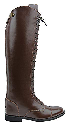 Women Ladies Florance Field Horse Riding Boots Stylish Fashion Equestrian Brown3