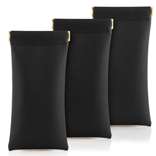 FHJLZFA 3 Pack Leather Eyewear Case