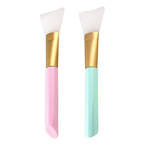 Highpot 2 PCS Silicone Face Mask Brush,Soft Silicone Facial Mud Mask Applicator Body Lotion And Body Butter Applicator Tools Women Maskup Tool Cover