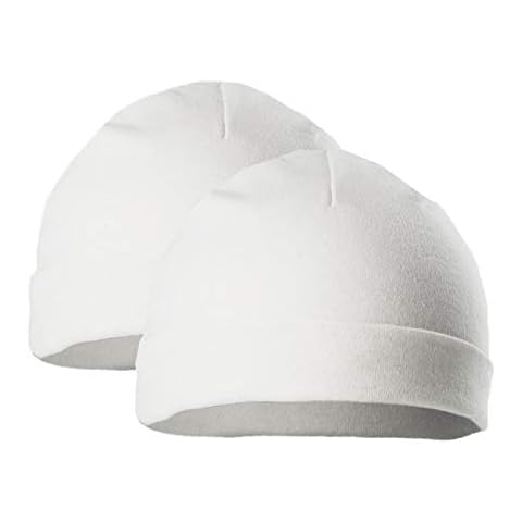 MANSURI Pack of 2 Cotton Baby Beanie Hats Cover
