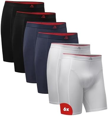 DANISH ENDURANCE Bambus Boxershorts Herren mit langem Bein, 3er & 6er Pack | Bambus Boxershorts mit langem Bein, Geruchshemmend & Scheuerfrei für Alltag, Training & Reisen