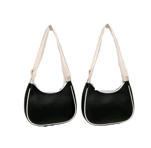 Women’s Casual Sling Bag PU Material Stylish Solid Pattern Compact Shoulder Handbag pack of 2-image-47