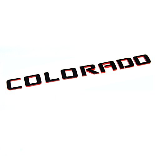 Yoaoo1x OEM Redline Colorado Emblems Letter Badge Compatible with for Colorado Glossy 2007-2019 (Red Line)