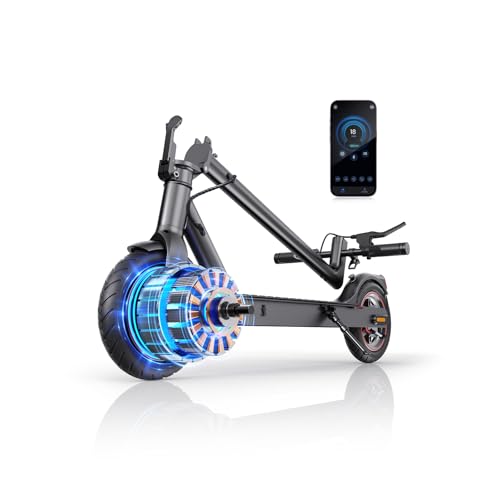 Electric Scooters – Electric Scooter for Adults, 500W Motor, 18/21 Max MPH, 21 Miles Range, APP Control, Lightweight Foldable E-Scooter