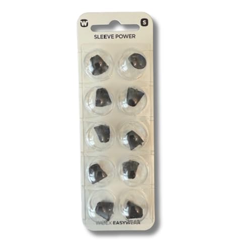 Widex Sleeve Power Hearing Aid Tips Secure Fit for Hearing Aids Noise Isolation (Small)