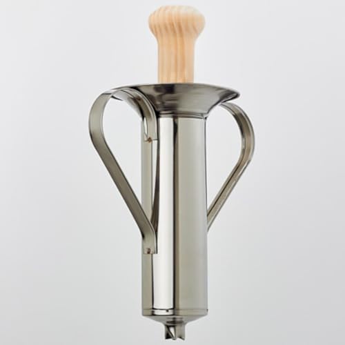 Evocalo Churrera Manual Grande 29 cm de Acero Inoxidable 18/10 con Maza de Madera – para Churros y Porras Tradicionales