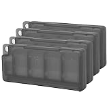 Tomantery 4-teilige Kompakte Aufbewahrungsbox für Spielkarten mit 8-Slot-Schutz für , Tragbar und Langlebig, Starke Matte Abdeckung, Anwendbar für -Spielkarten (Schwarz)