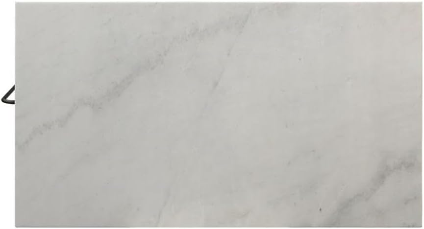 Acme Lanzo Kitchen Island in Marble and Gunmetal