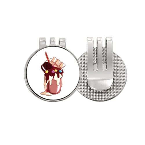 Marqueur de balle de golf aimanté en émail Biscuit Chote design avec clip de chapeau rigide