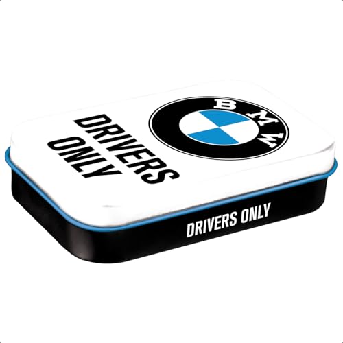 Nostalgic-Art 82110 - BMW Drivers Only - Pastillero XL (metal, con grageas de menta)