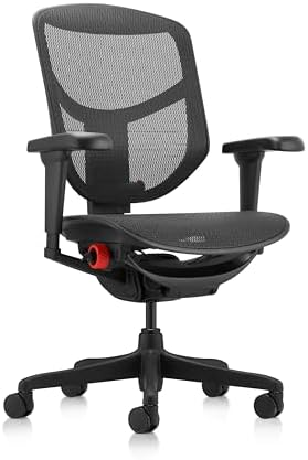 Ergohuman Quantum Ultra Mid Back Ergonomic Office Chair with Lumbar Support, Adjustable Mesh Desk Chair for Back Pain Relief, Black - Thumbnail 3