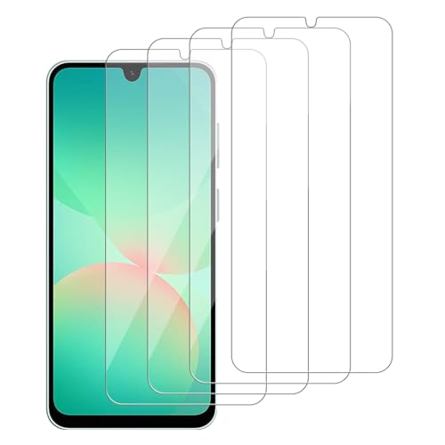 iCsapr 4 Pack Glass Screen Protector Compatible for Samsung Galaxy a26 5G / SM-A266M/DS [9H Hardness]-HD Screen Tempered Glass Scratch Resistant Easy Install [Case Friendly]