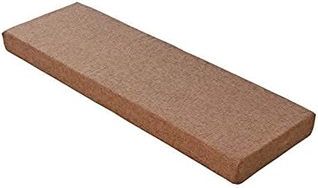 5cm Thick Bench Cushion with Removable Cover, 80/100/120/140/160/180cm Indoor Outdoor Patio Garden Wooden Furniture Sofa 120X35CM, Brown Non-Slip Bench Seat Cushion