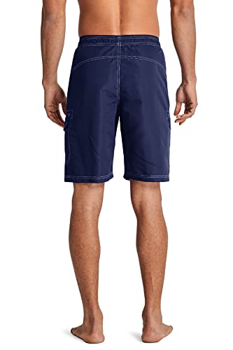 Tacvasen Men's Swimming Trunks Bathing Suit Shorts With Lining Mens Navy Lake Blue #TOP2