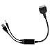 Car AUX Charging Cable for BMW Mini KIA Hyundai, Universal USB 3.5mm Jack Audio Adapter Compatible with 30pin i4 Pod for Selected Models Years of Vehicle with USB Aux Port