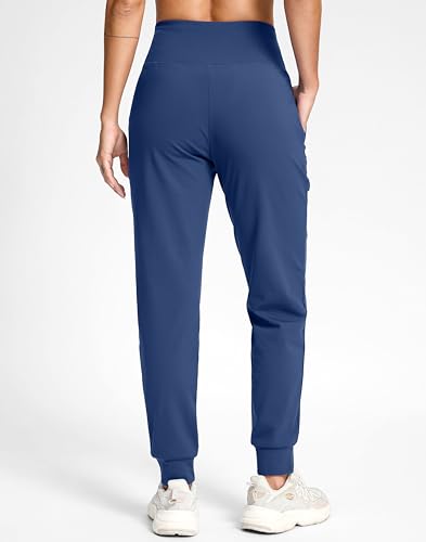 Image of G Gradual Women's Fleece Lined Joggers with Zipper Pocket Water Resistant Running Hiking Pants Winter Warm Thermal Sweatpants