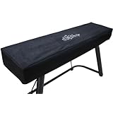 カバー 布 電子ピアノ 鍵盤カバー88鍵盤 おしゃれ エレガント サイズ 133 x 30cm — P225 / P223 / P45 / P143 / P105 / P125 / P71 などに最適 (ブラック)