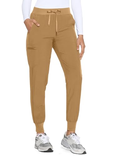 Image of COZYFIT Womens Scrub Pants - Soft Stretch Yoga Style with 5 Pockets, Slim Fit Jogger Scrubs Pants for Women