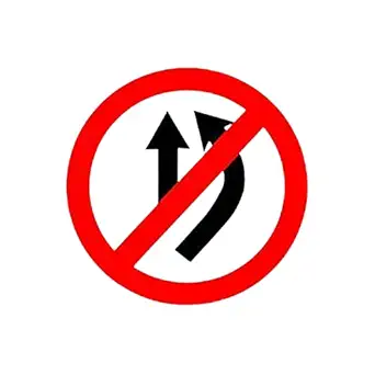 LADWA Road Sign or Traffic Sign Overtaking Prohibited Mandatory Retro Reflective Road Signage - 600 mm Circle (Red White, Aluminum Composite Panel)